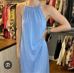 Double Zero Light Blue Sleeveless Midi Dress